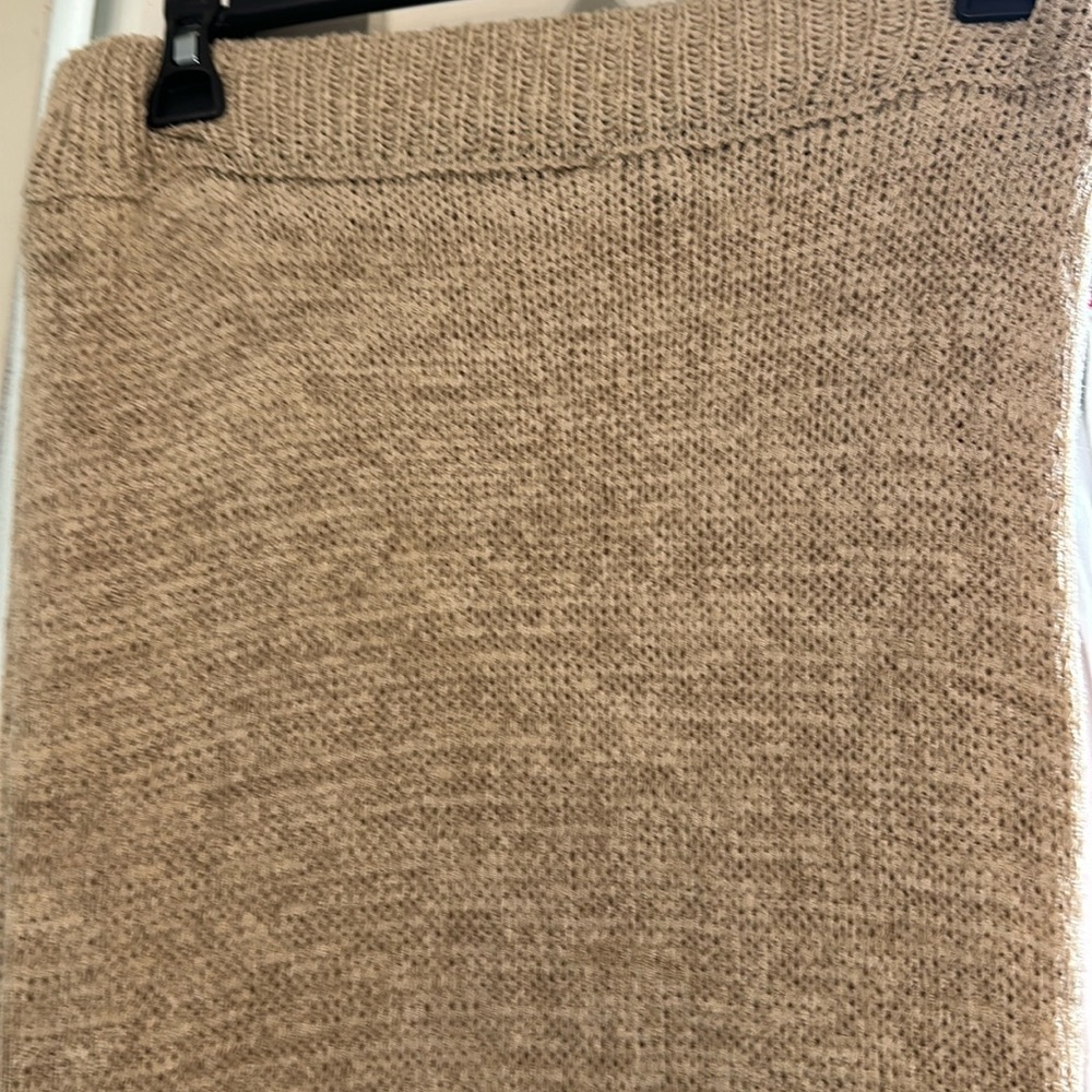 Tan sweater maxi skirt